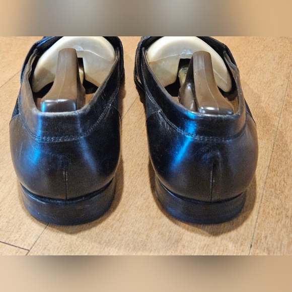 BRUNO MAGLI Italy Men's 11 N Black Leather & Suede Penny Loafers | Luxury Narrow - Picture 5 of 9